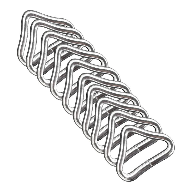 Tookie Trampoline Triangle Buckle 10pcs High Strength Erosion Resistance Metal Triangle Ring Buckle VRings for Trampoline Replacement Repair - Image 3