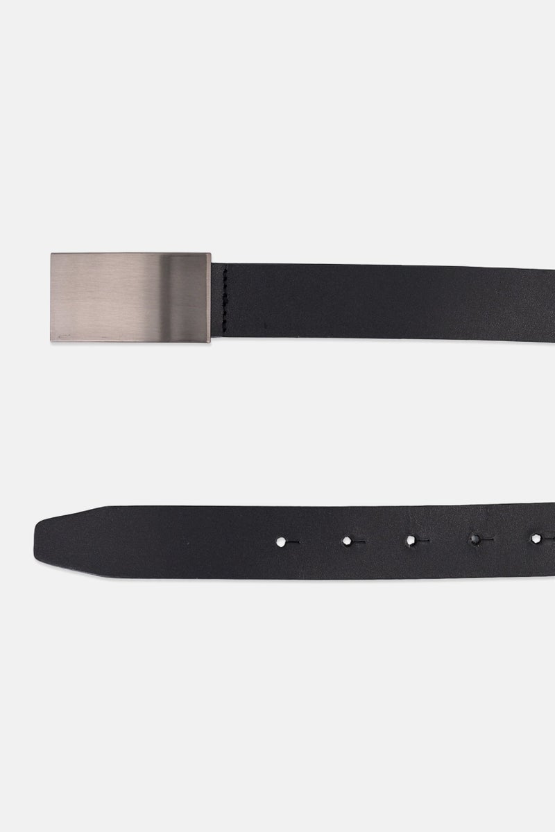 Jack Jones Men E Barton Leather Belt Black  - Image 2