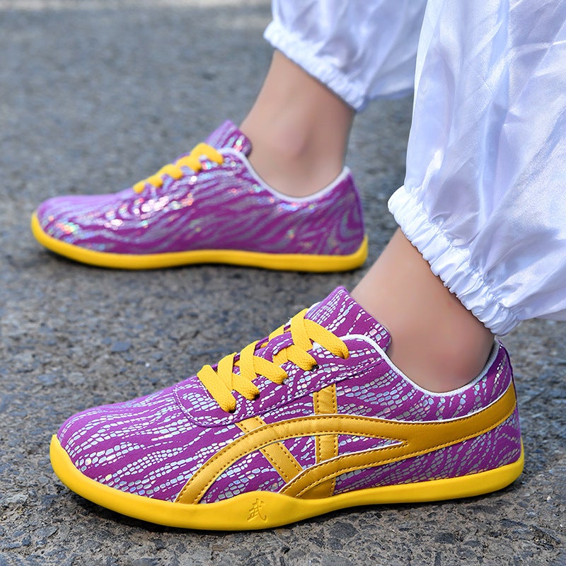 Martial Arts Shoes for Boys and Girls, Training Tai Chi Shoes, Women''s Sports Shoes, Soft Competition Shoes, Physical Examination Practice Shoes, Parent-Child Style for Men and Women - Image 3