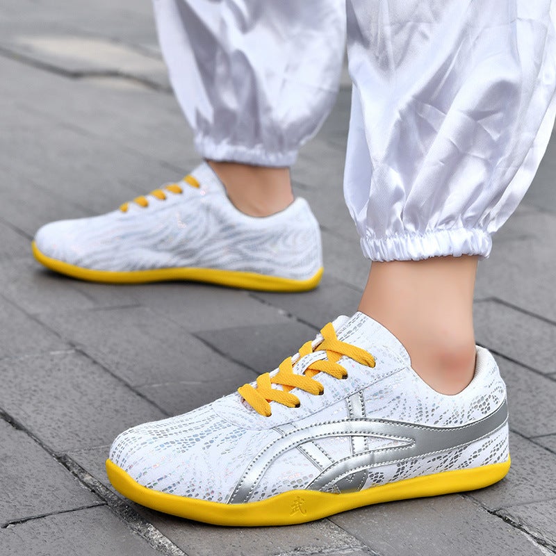 Martial Arts Shoes for Boys and Girls, Training Tai Chi Shoes, Women''s Sports Shoes, Soft Competition Shoes, Physical Examination Practice Shoes, Parent-Child Style for Men and Women - Image 5