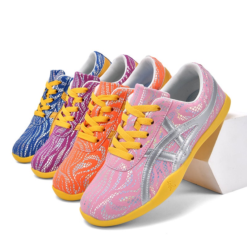 Martial Arts Shoes for Boys and Girls, Training Tai Chi Shoes, Women''s Sports Shoes, Soft Competition Shoes, Physical Examination Practice Shoes, Parent-Child Style for Men and Women - Image 2