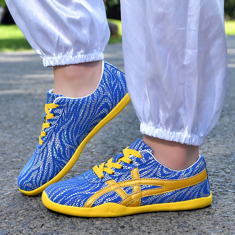 Martial Arts Shoes for Boys and Girls, Training Tai Chi Shoes, Women''s Sports Shoes, Soft Competition Shoes, Physical Examination Practice Shoes, Parent-Child Style for Men and Women - Image 4