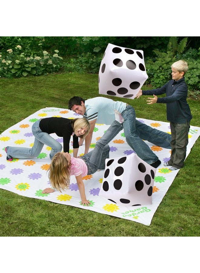 Novelty Place نرد عملاق قابل للنفخ 13 بوصة من نوفلتي بليس، عبوة من 2، نرد عملاق أبيض وأسود للألعاب اللوحية الداخلية والخارجية، لودو وحفلات المسبح - Image 4