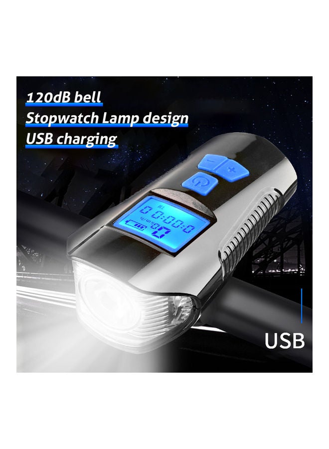 نيبمينينت مصباح أمامي للدراجة مزود ببوق وساعة توقيت رقمية - Image 2