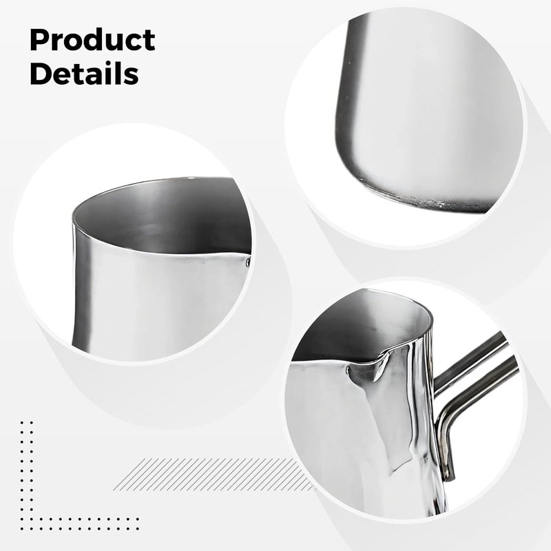 450 Ml Stainless Steel Turkish Coffee Pot, 15 Oz Capacity, Ideal For Espresso And Tea, Suitable For Gas & Electric Stoves, Long Handle For Safe Pouring - Image 2