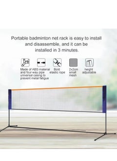 Generic Tennis Badminton Net Set with Stand/Frame Carry Bag Portable Height Adjustable Easy Setup Outdoor or Indoor Sports Net with Poles  - Image 5