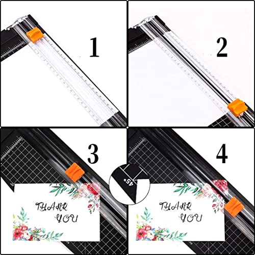 Deziine�Paper A4 Cutter Portable Guillotine Paper Trimmer with Automatic Security Safeguard for Home and Office Papers Cards Labels Coupons Photos Cutting. Set of 1 - Image 4