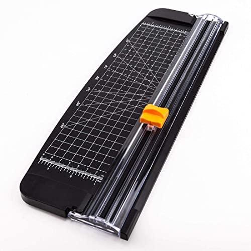 Deziine�Paper A4 Cutter Portable Guillotine Paper Trimmer with Automatic Security Safeguard for Home and Office Papers Cards Labels Coupons Photos Cutting. Set of 1 - Image 1