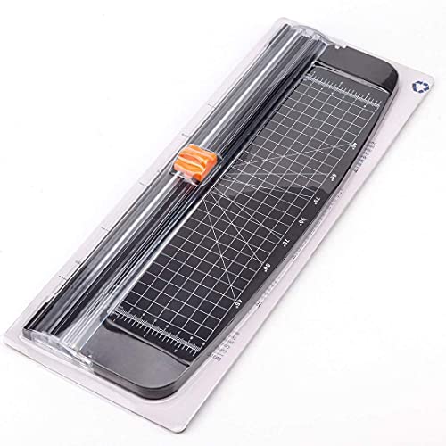 Deziine�Paper A4 Cutter Portable Guillotine Paper Trimmer with Automatic Security Safeguard for Home and Office Papers Cards Labels Coupons Photos Cutting. Set of 1 - Image 3
