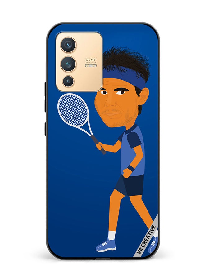 VR CREATIVE Protective Case Cover For Vivo V23 5G Tennis Player Male Character Design Multicolour - Image 1