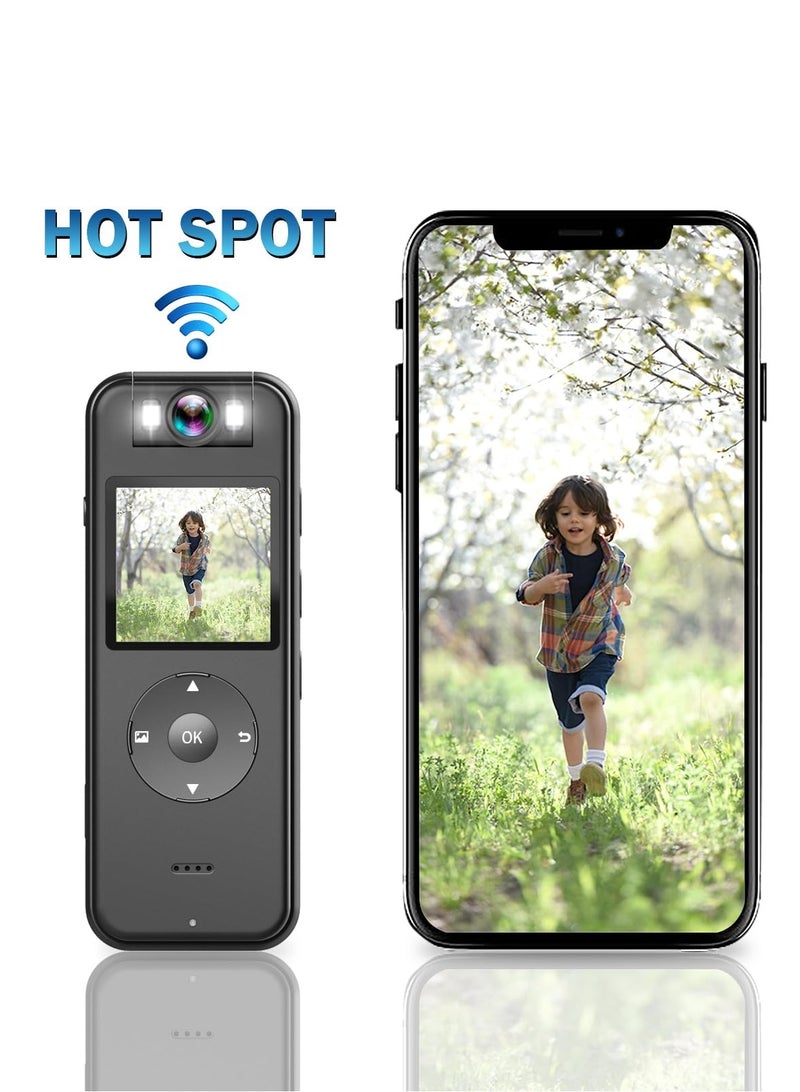 128GB Body Camera 4K 30FPS UHD Recording,1.4 in Screen Recorder Night Vision Lighting 6HR Life Wearable Camcorder for Outdoor Riding, Home, Sports, Security, Travel Records - Image 3