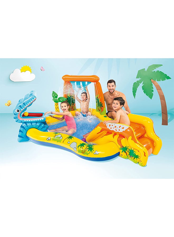 INTEX Dinosaur Play Centre Inflatable Pool With Balls 249.68x108.9x191cm - Image 3