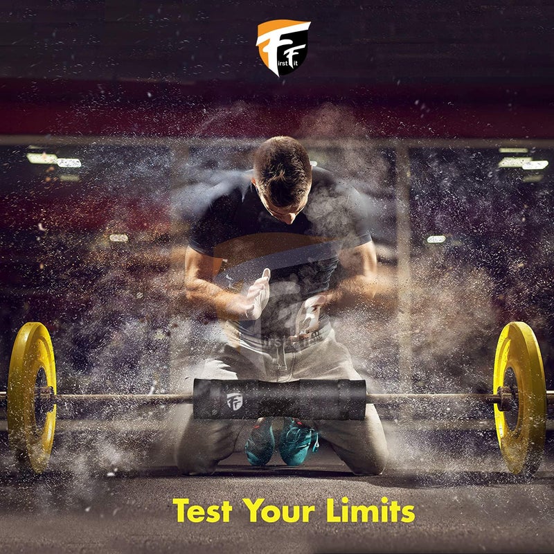 FirstFit وسادة باربل سكوات، وسادة واقية للرقبة والكتف، وسادة وزن، إسفنجة لرفع الورك والاندفاع، تناسب القضبان الأولمبية مع أحزمة تثبيت أمان، وسادة باربل 17.5 بوصة - Image 5