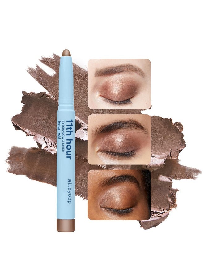 ALLEYOOP 11Th Hour Cream Eye Shadow Sticks Bronze Medal (Shimmer) Awardwinning Eyeshadow Stick Smudgeproof And Crease Proof For Over 11 Hours Easytoapply And Compact For Travel 0.05 Oz  - Image 1