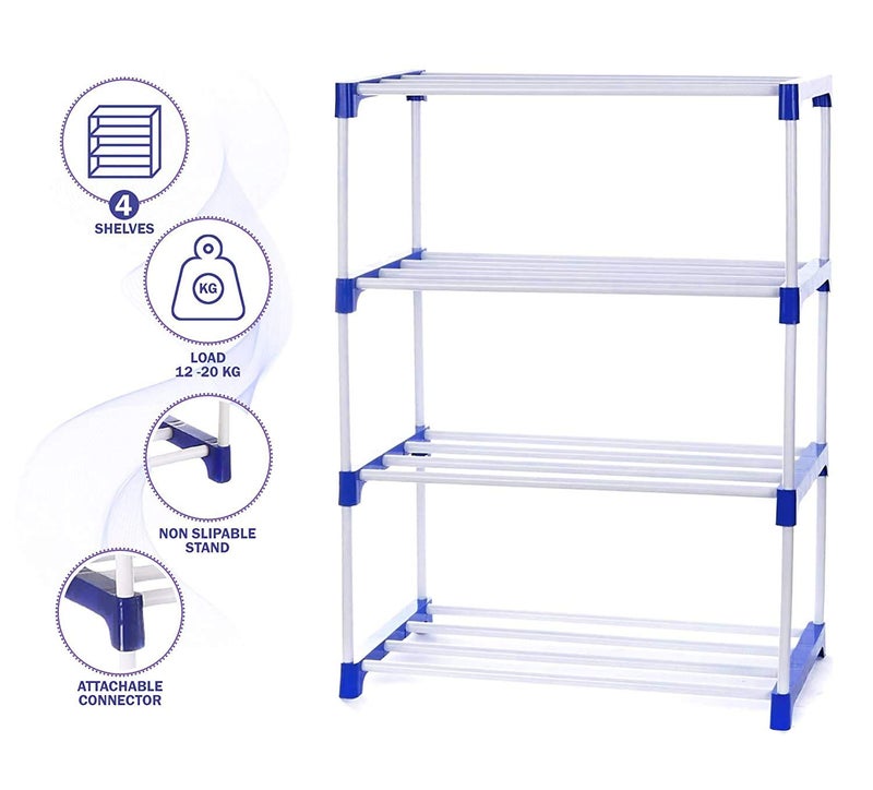 SIMSAN Simasn Premium Stackable and Durable Easy to Assemble Space Saving Shoe RackBook Standalmari Strong 4 Shelves - Image 2