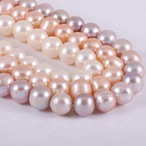 LE SKY Natural Round Freshwater White Pearl Loose Beads 4-5mm 14.2 inch for Jewelry Making - Image 3