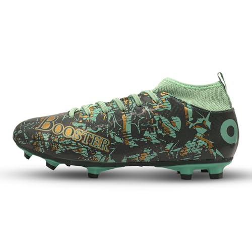 AIVIN Unisex Booster Pro. Light Weight and Durable Football Shoes &, Comfortable and Flexible Soccer Shoe, Football Studs, Green, 5 UK - Image 1