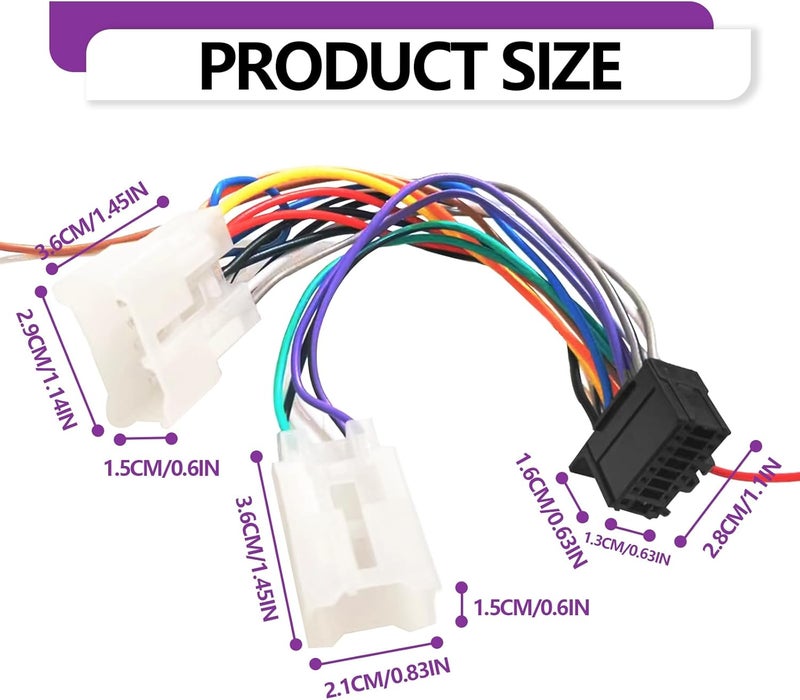 RBOKO 70-1761 Radio Wiring Harness for Pioneer Headunits Compatible with Toyota and Scion Models - Image 2