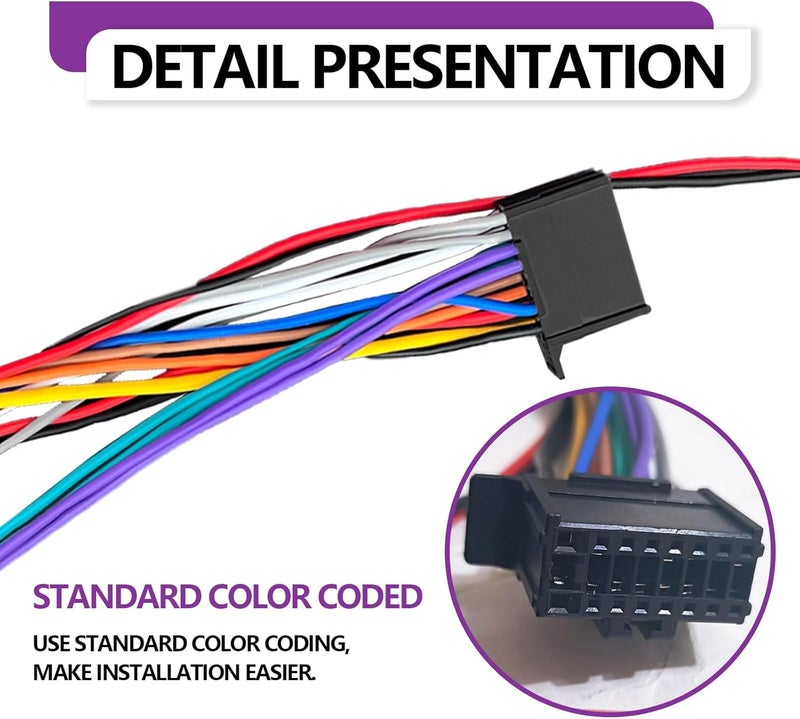 RBOKO 70-1761 Radio Wiring Harness for Pioneer Headunits Compatible with Toyota and Scion Models - Image 4