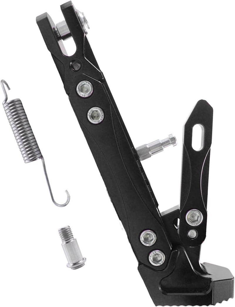 Adsspro Universal CNC Aluminum Alloy High Quality Motorcycle Adjustable Kickstand Accessories Motor Scooter Modified Tripod Holder Kickstand Foot Side Support Stand Motor Motorbike Dit Pit Bike - Image 1