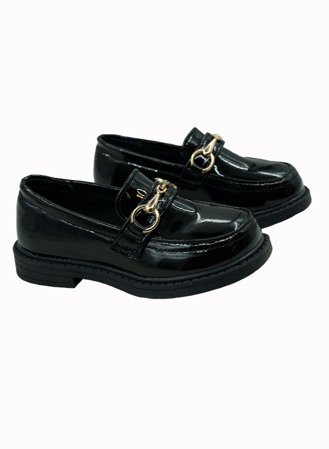 Girl's Black  Soft Soled Shoes  - Image 3