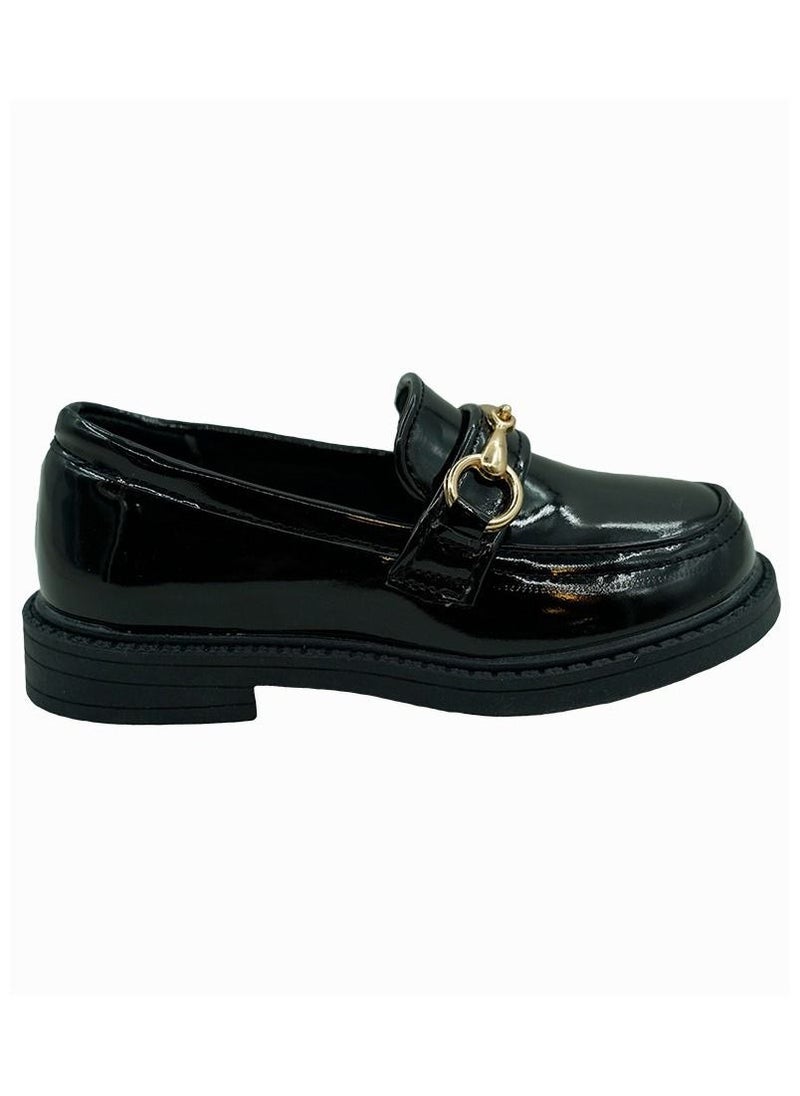 Girl's Black  Soft Soled Shoes  - Image 1