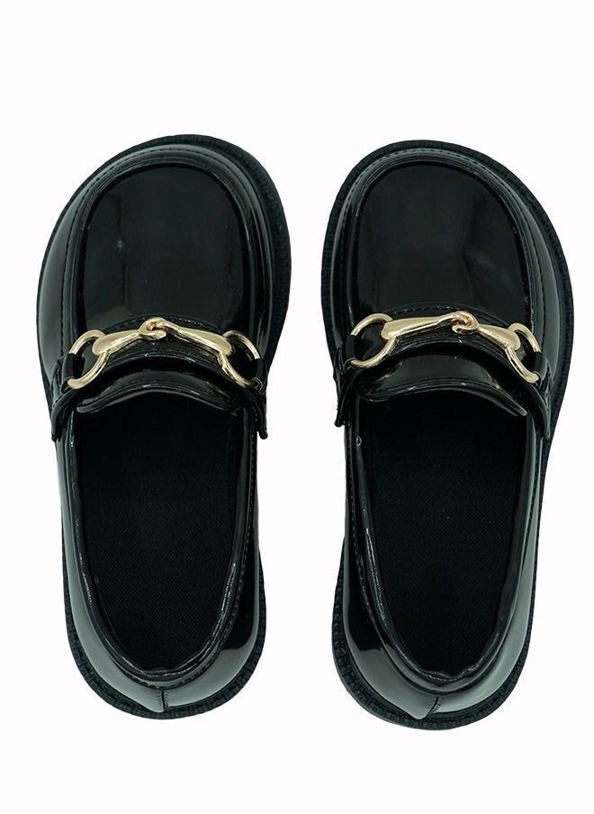 Girl's Black  Soft Soled Shoes  - Image 2