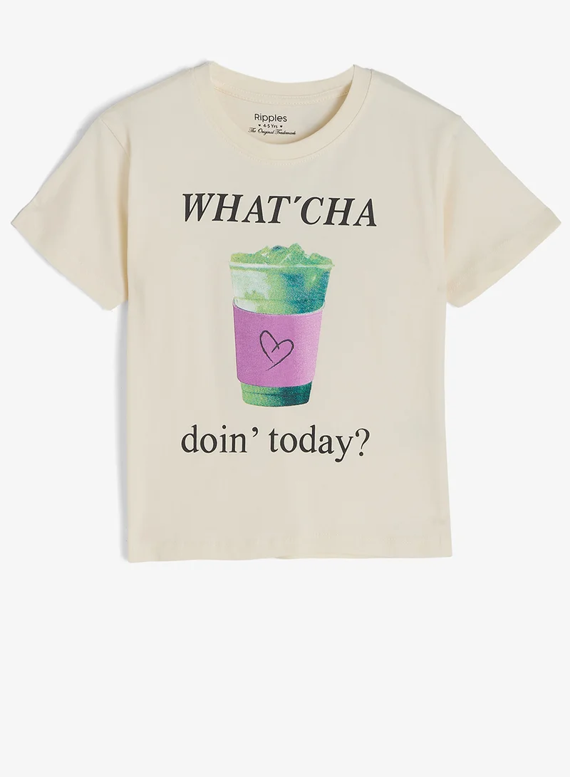 ريبلز مع نمشي Girls Drop Shoulder T-shirt