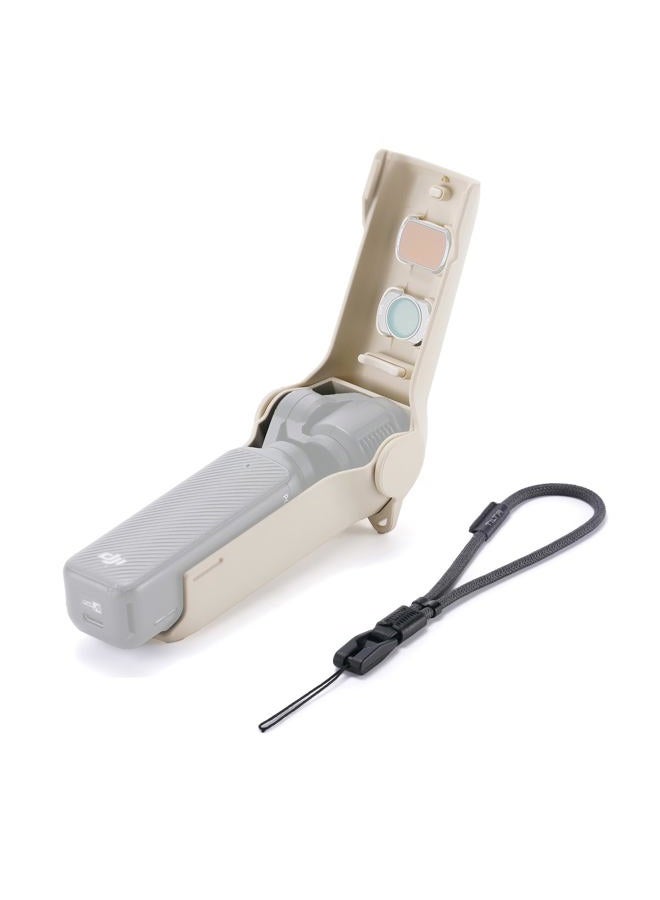 Tilta Pocket 3 Protective Case for Travel with Wrist Strap Set, Compatible with DJI Osmo Pocket 3 - Cream White TA-T65-PTK-CW - Image 1