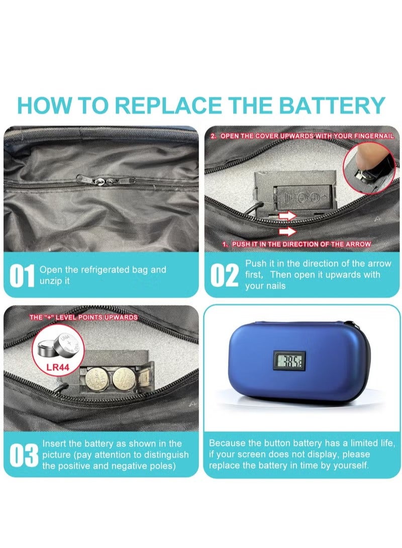 ريد ليف حقيبة تبريد الأنسولين للسفر معتمدة من TSA لمدة 48 ساعة، حقيبة أدوية وحافظة لببتيدات للثلاجة - Image 4