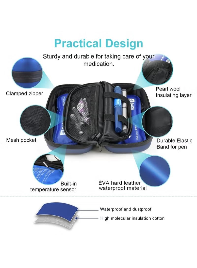 ريد ليف حقيبة تبريد الأنسولين للسفر معتمدة من TSA لمدة 48 ساعة، حقيبة أدوية وحافظة لببتيدات للثلاجة - Image 5