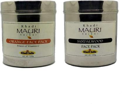 Khadi Mauri Orange And Sandal Wood Face pack 100 g Each 200 g