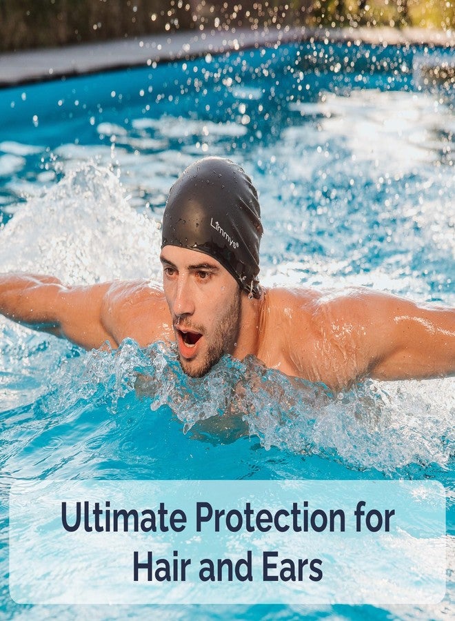Limmys Premium Swimming Cap for Men & Women - Soft Silicone Swimming Cap for Adults - Comfortable, Streamlined Fit, Chlorine Resistant, Hypoallergenic, Swimming Cap for Training & Leisure - Image 4