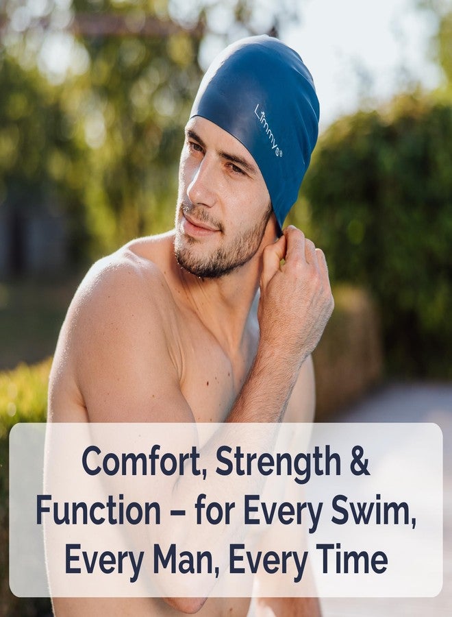 Limmys Premium Swimming Cap for Men & Women - Soft Silicone Swimming Cap for Adults - Comfortable, Streamlined Fit, Chlorine Resistant, Hypoallergenic, Swimming Cap for Training & Leisure - Image 3