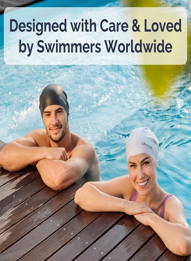 Limmys Premium Swimming Cap for Men & Women - Soft Silicone Swimming Cap for Adults - Comfortable, Streamlined Fit, Chlorine Resistant, Hypoallergenic, Swimming Cap for Training & Leisure - Image 5