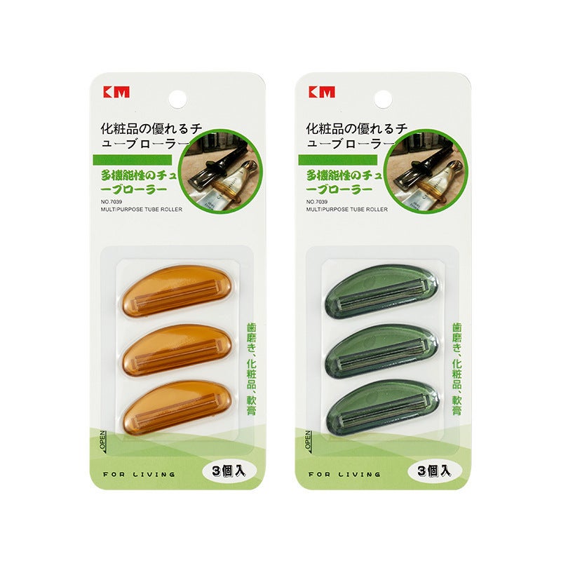 Japanese Toothpaste Squeezer Artifact Manual Squeezer Childrens Household Squeeze Sample Cleanser Pressing Lazy Tool Clip Item number 7039 color random 3 Pack 