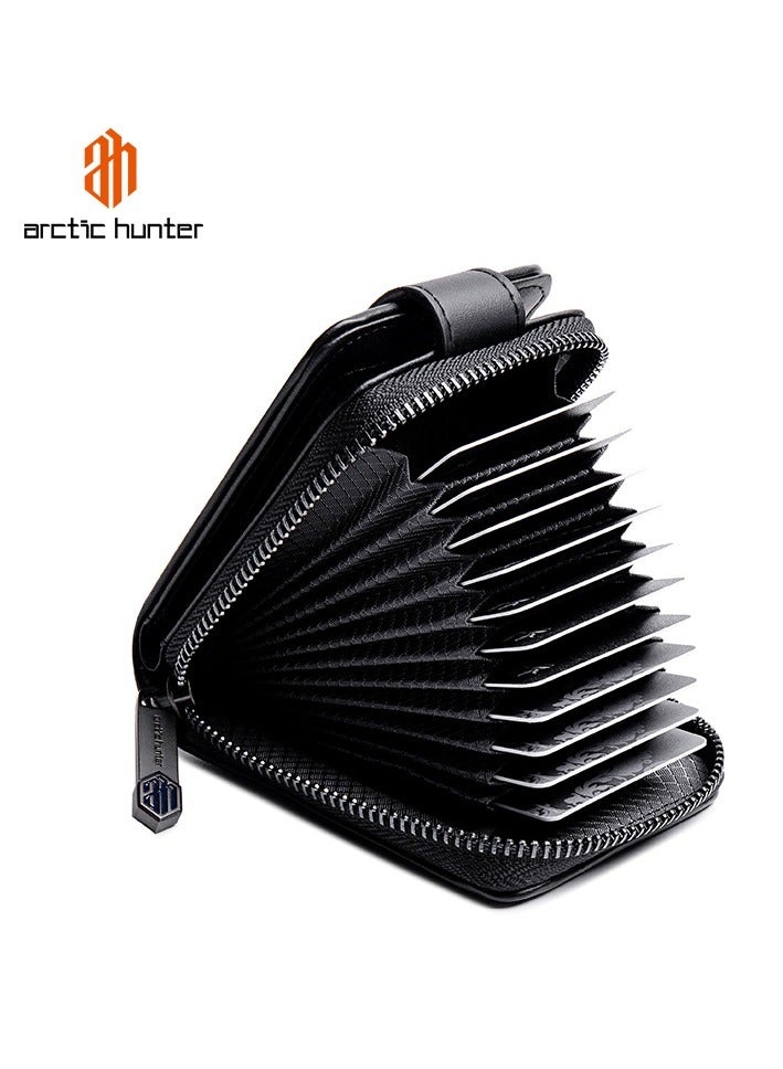 ARCTIC HUNTER Unisex Card Holder Durable Water-Resistant Polyester Wallet Pocket Case for Men and Women in Daily Use, QB0012, Black - Image 3