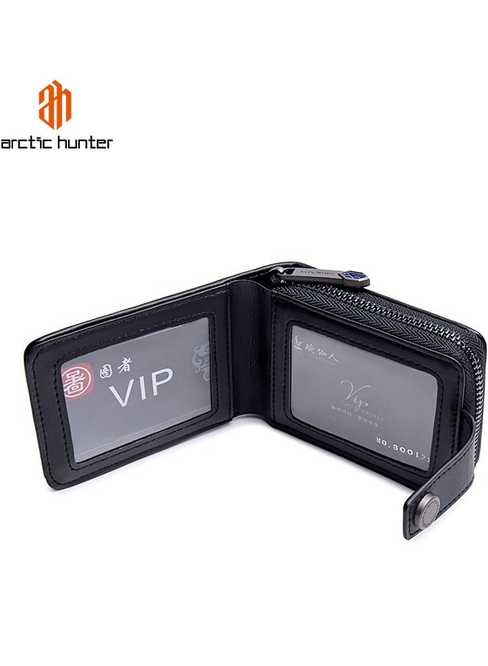 ARCTIC HUNTER Unisex Card Holder Durable Water-Resistant Polyester Wallet Pocket Case for Men and Women in Daily Use, QB0012, Black - Image 5