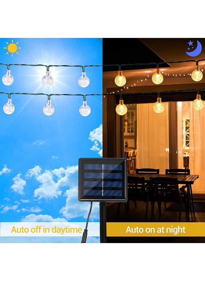 Arabest Solar String Lights Outdoor,Warm White Crystal Ball Fairy Lights Waterproof Solar Powered String Lights for Garden,Decoration Lighting for Home, Garden, Patio, Yard and Party (100 LED 12M)  - Image 4