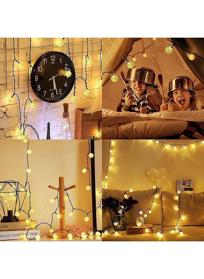 Arabest Solar String Lights Outdoor,Warm White Crystal Ball Fairy Lights Waterproof Solar Powered String Lights for Garden,Decoration Lighting for Home, Garden, Patio, Yard and Party (100 LED 12M)  - Image 3