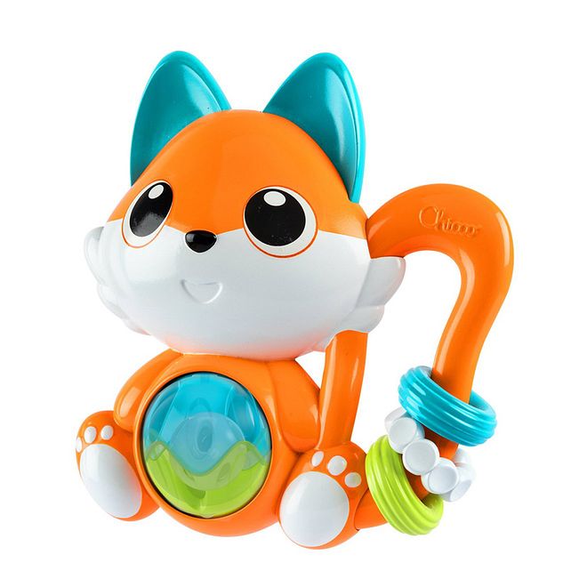 Chicco رَجَّة فُكْس موسيقية من شيكو، 6-36 شهر، بلاستيك متعدد الألوان مع ألحان، حلقات ذات ملمس، آذان للتسنين وكرات رَجَّة - Image 2