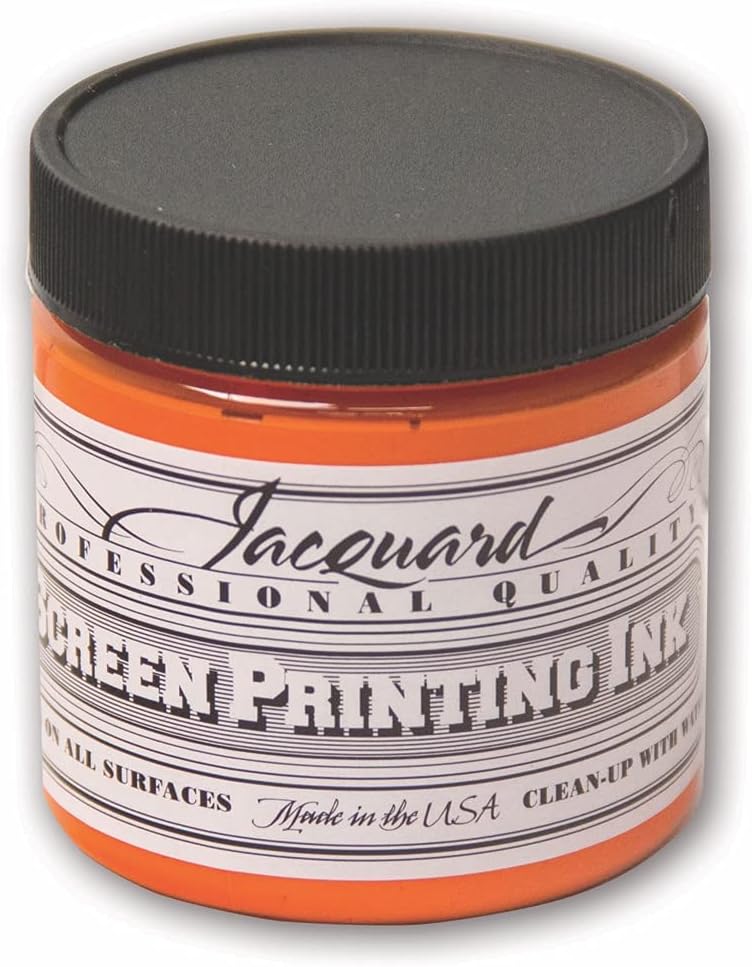 Jacquard Jacquard Professional Screen Print Ink WaterSoluable 4oz Jar Orange 103 
