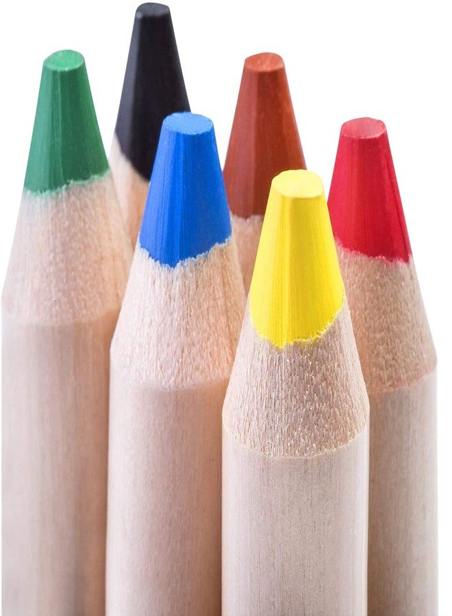 colozoo 3 In 1 Color Pencil Set for Kids -24 Colored Pencil for Toddlers. Fat Coloring Pencils with Brush and Sharpener - Non-Toxic and Vegan Cute Color Pencils Perfect for Toddler Art Supplies - Image 3