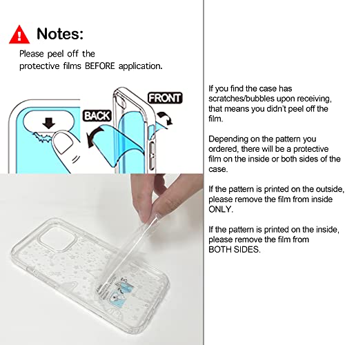 RANZ Compatible with iPhone 13 Case, Anti-Scratch Shockproof Series Clear Hard PC+ TPU Bumper Protective Cover Case for iPhone 13 (6.1") - White Flower - Image 2