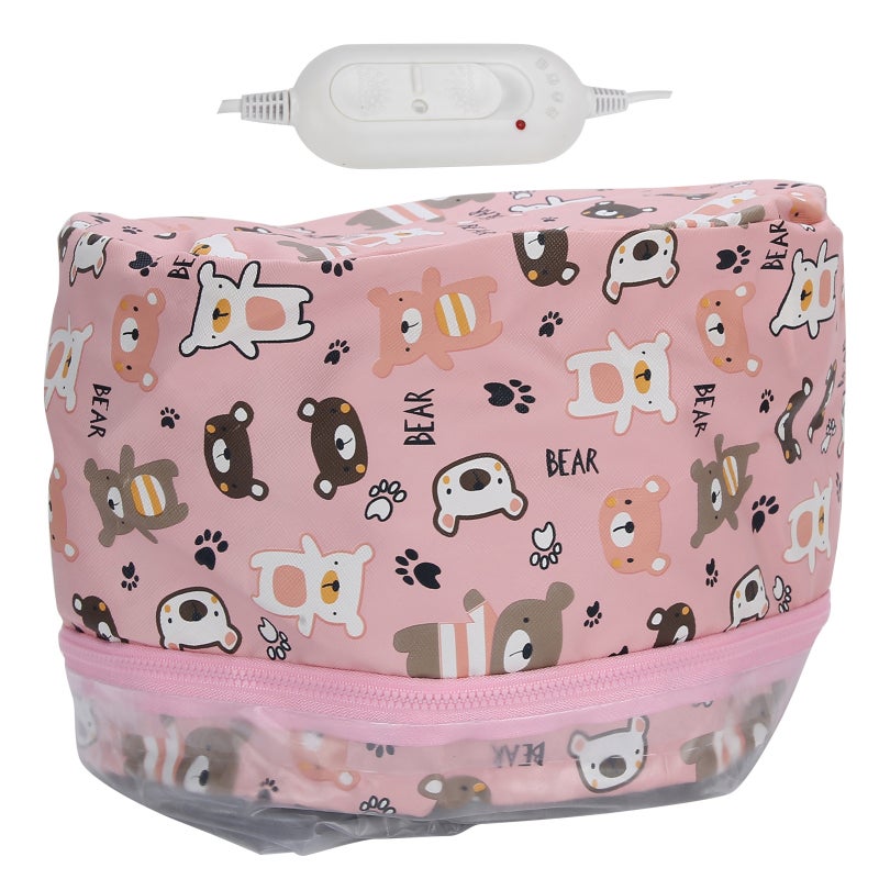 Electric Heating Cap 3 Gear Temperature Control Fast Heating Hair Steamer Cap - Removable Washable Liner Deep Conditioning Cap for At Home Hair Care - Image 5