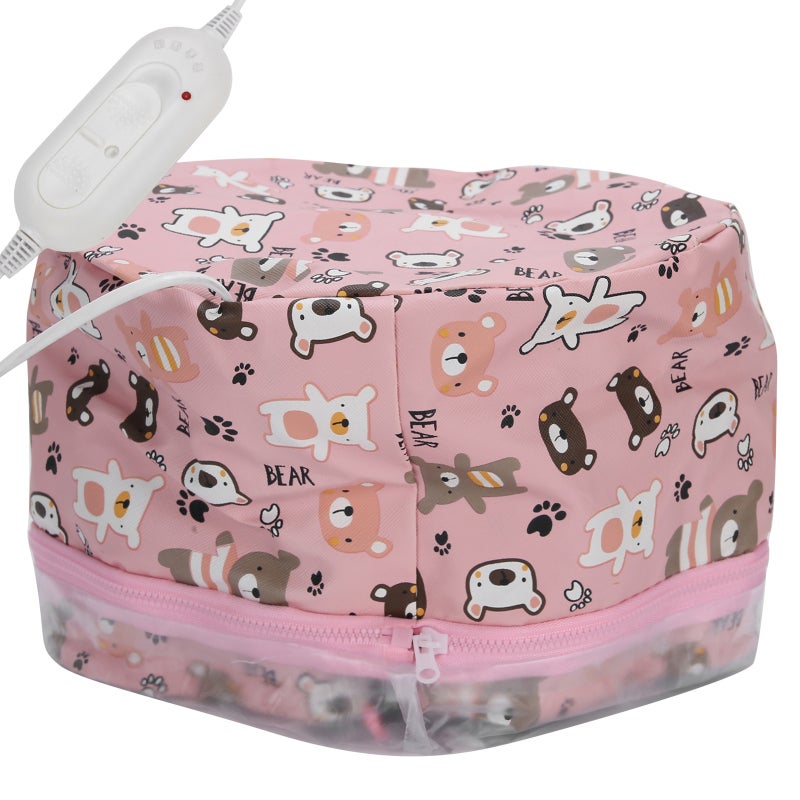 Electric Heating Cap 3 Gear Temperature Control Fast Heating Hair Steamer Cap - Removable Washable Liner Deep Conditioning Cap for At Home Hair Care - Image 2