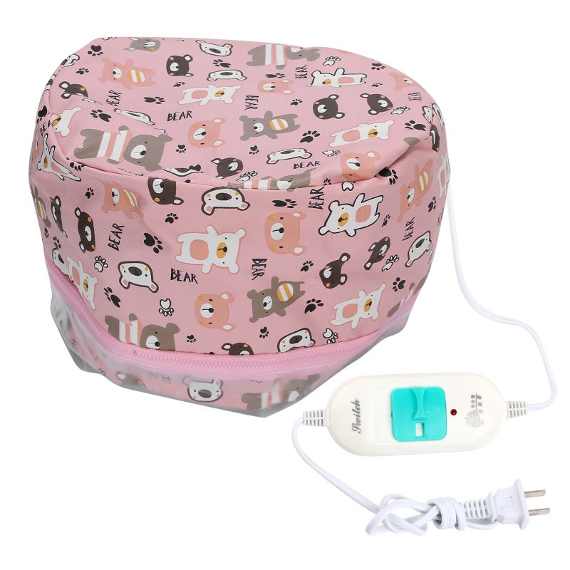Electric Heating Cap 3 Gear Temperature Control Fast Heating Hair Steamer Cap - Removable Washable Liner Deep Conditioning Cap for At Home Hair Care - Image 1