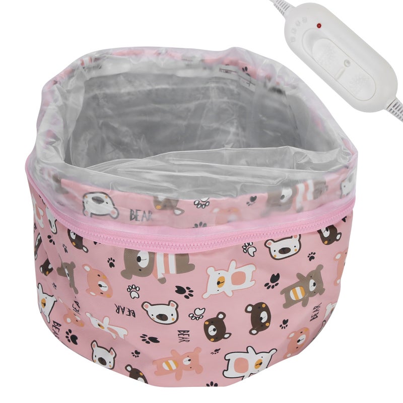 Electric Heating Cap 3 Gear Temperature Control Fast Heating Hair Steamer Cap - Removable Washable Liner Deep Conditioning Cap for At Home Hair Care - Image 4