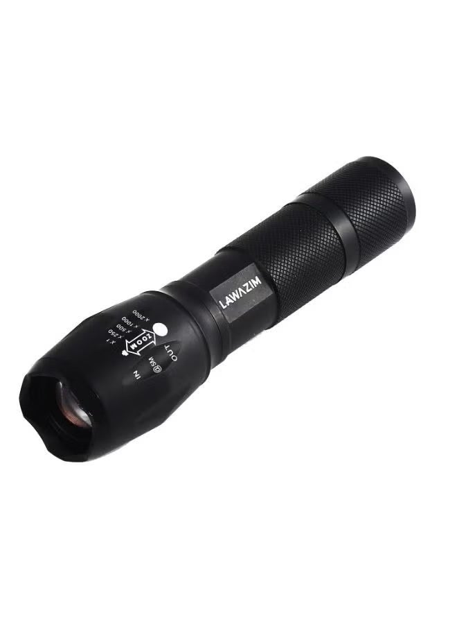 Lawazim Tactical Flashlight with Case and USB Charger | Super Bright LED Flashlight High Lumens with USB Cable, Waterproof Flashlight Powerful Flash Light for Camping Hiking ‎18 x 12 x 5 cm Black - Image 2