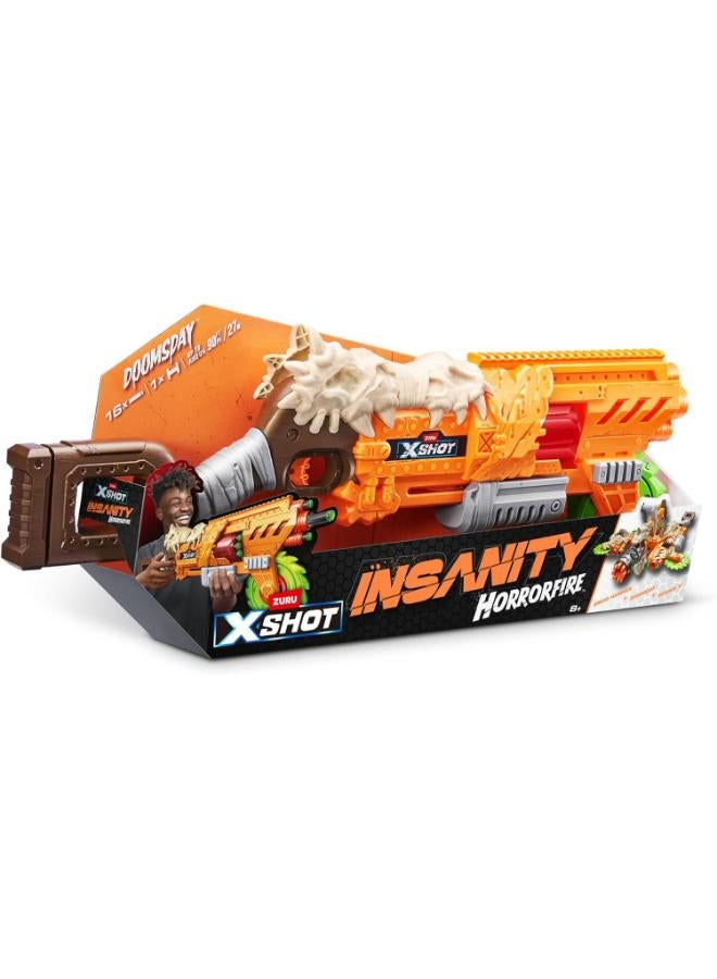 ZURU X-Shot Insanity Horrorfire DD Blaster - Action Aiming Game for Kids, Perfect Outdoor Activity for, Teen, Adult, Boys & Girls, Gift for Kids - Image 1